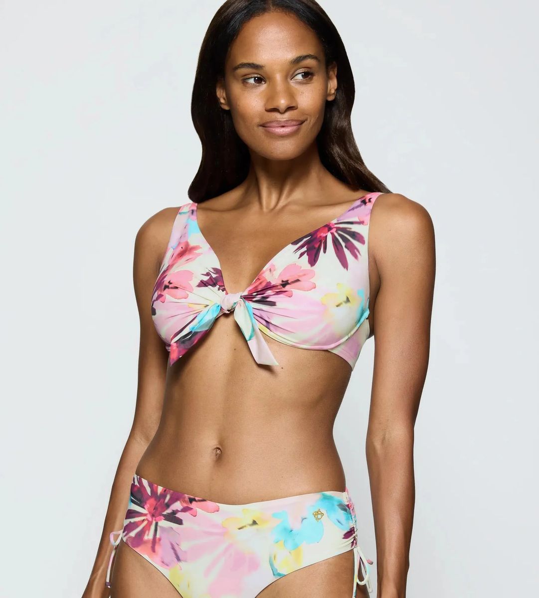 Bügel-Bikini-Top mit Blumenmuster