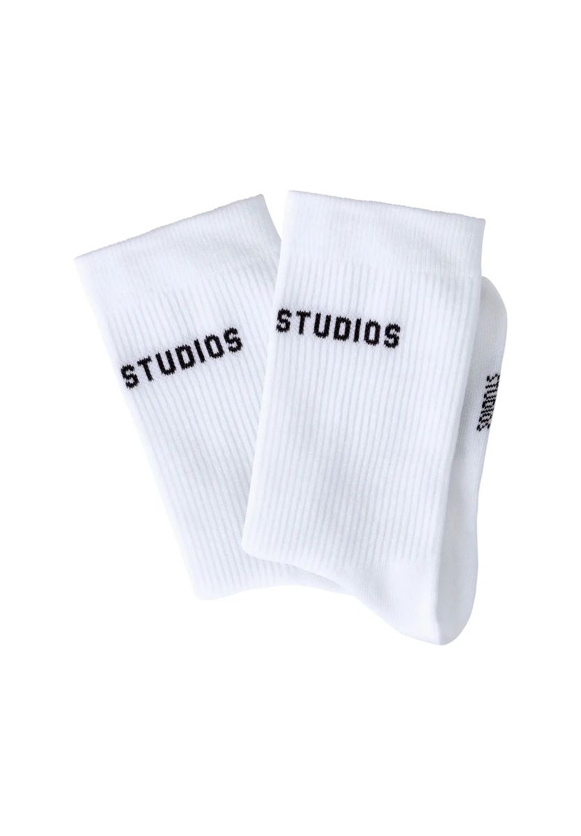 Klassische gerippte Logo-Crew-Socken