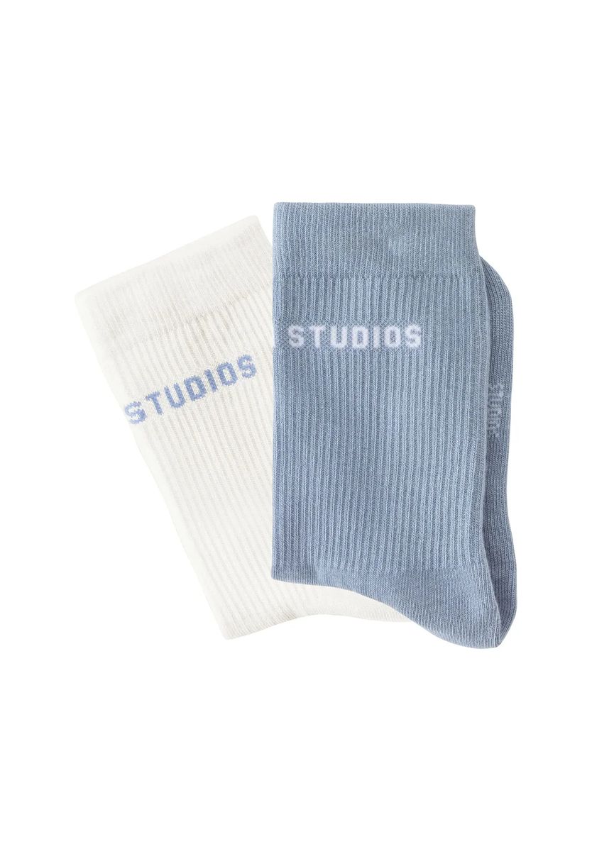 Gerippte Tennissocken mit Logo
