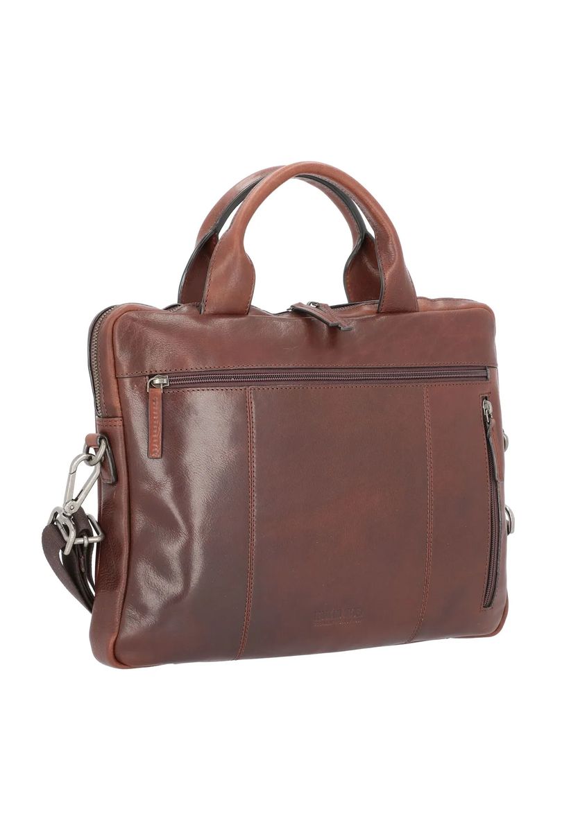 Klassische Leder-Aktentasche mit Laptopfach