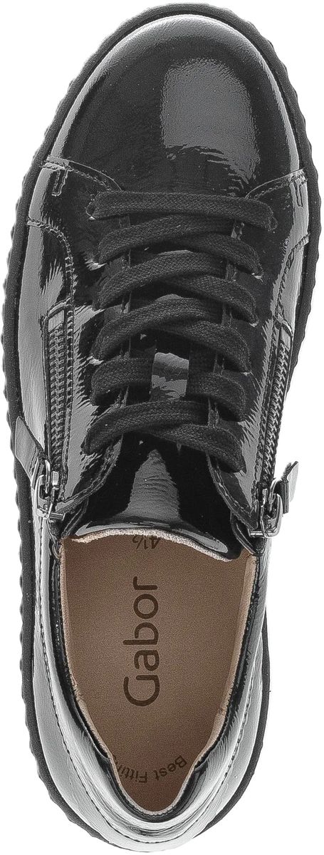 Plateau-Sneaker in Lack-Optik
