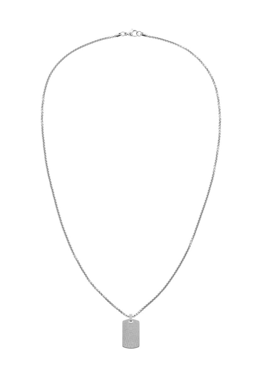 Halskette mit strukturiertem Dog-Tag-Anhänger