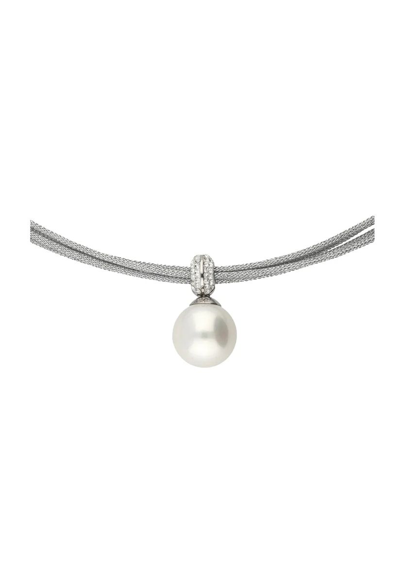 Mehrsträngiges Collier mit Perlenanhänger