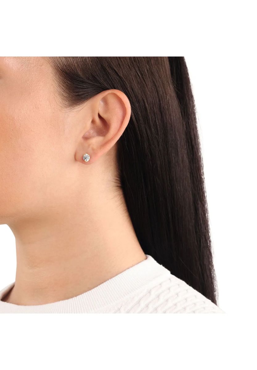 Elegante Gelbgold-Zirkonia-Stecker