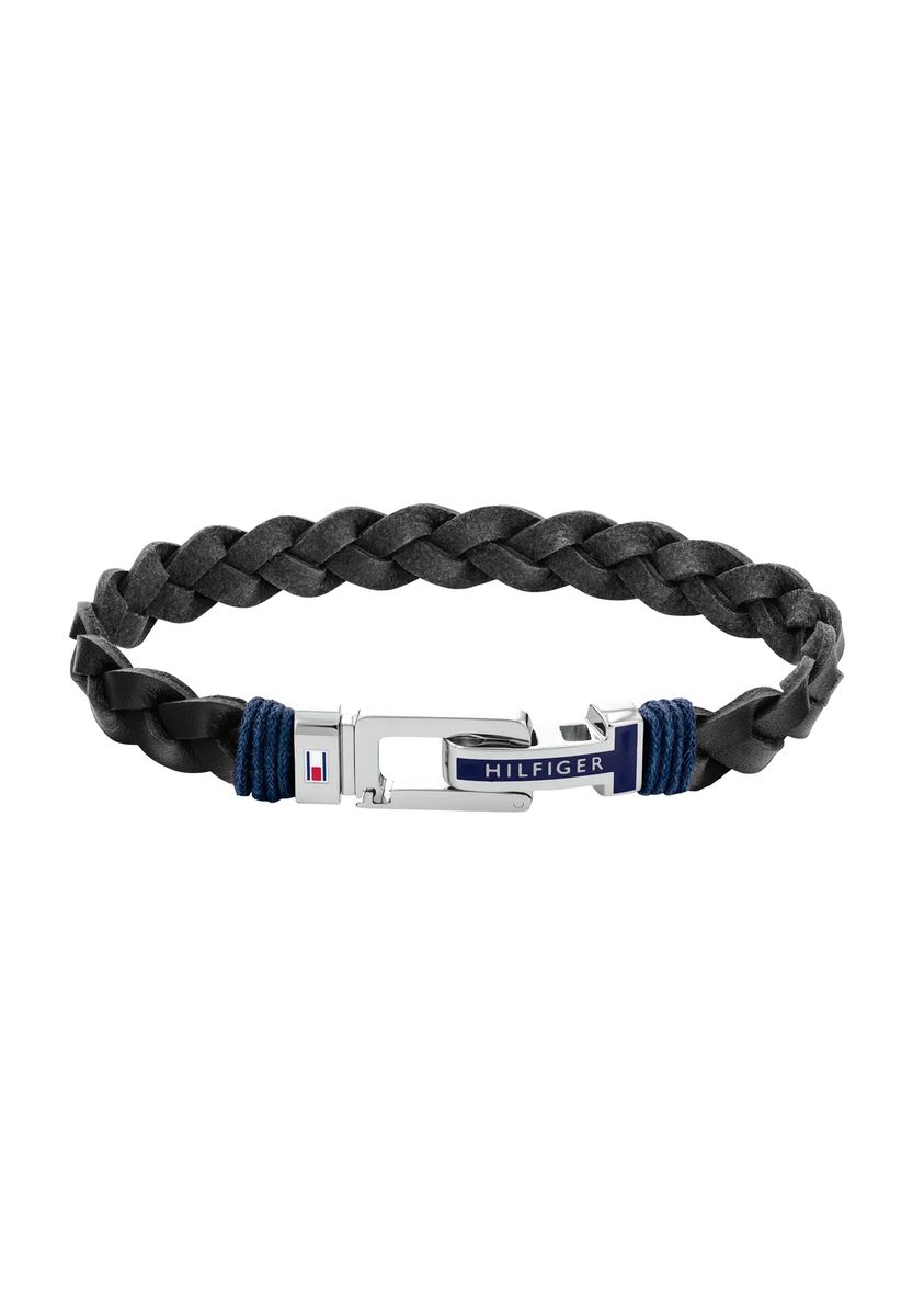 Geflochtenes Lederarmband mit Hakenverschluss