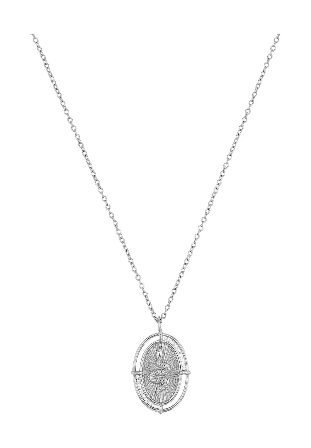 Halskette mit Schlangen-Amulett aus Silber
