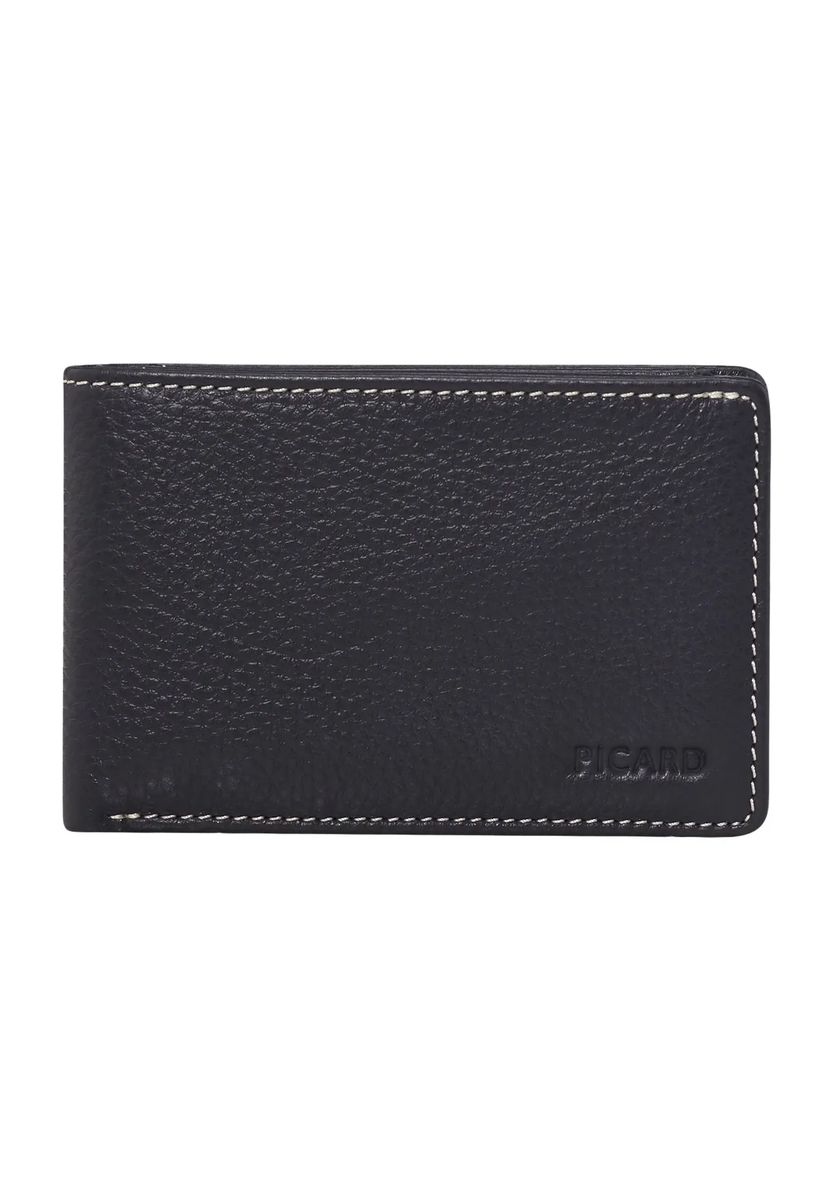 Genähtes Bifold aus Narbenleder