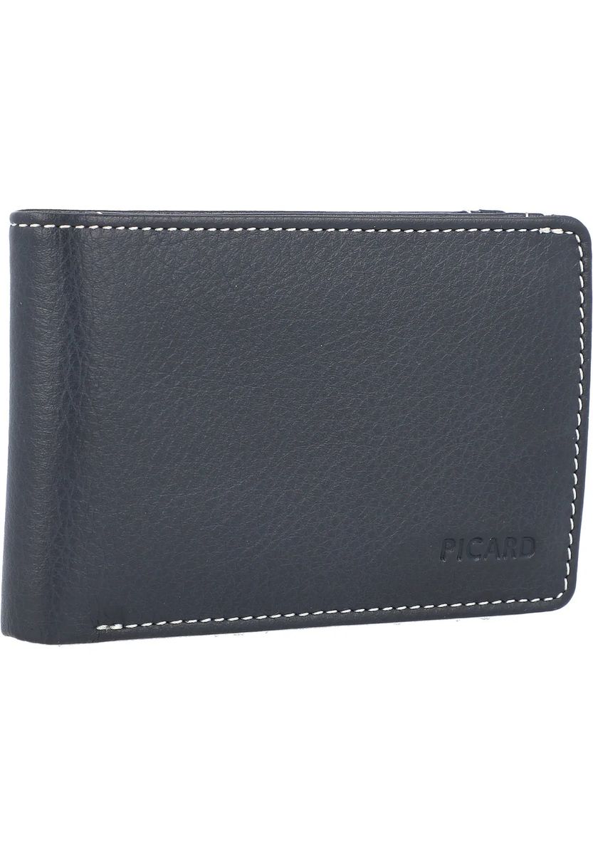 Genähtes Bifold aus Narbenleder