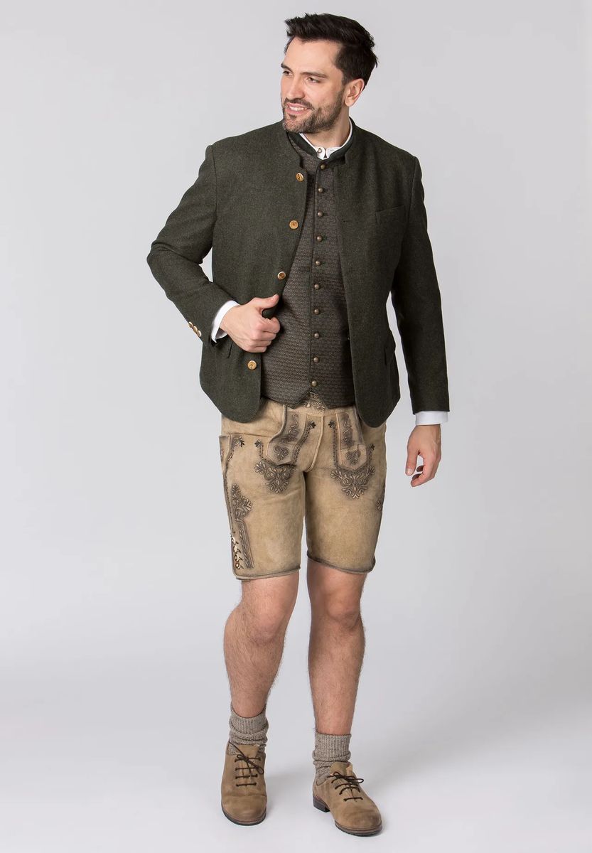 Traditioneller Lodenjanker mit Stehkragen