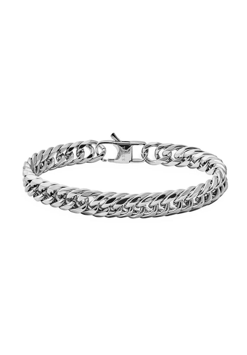 Polierte Doppel-Panzerketten-Armband