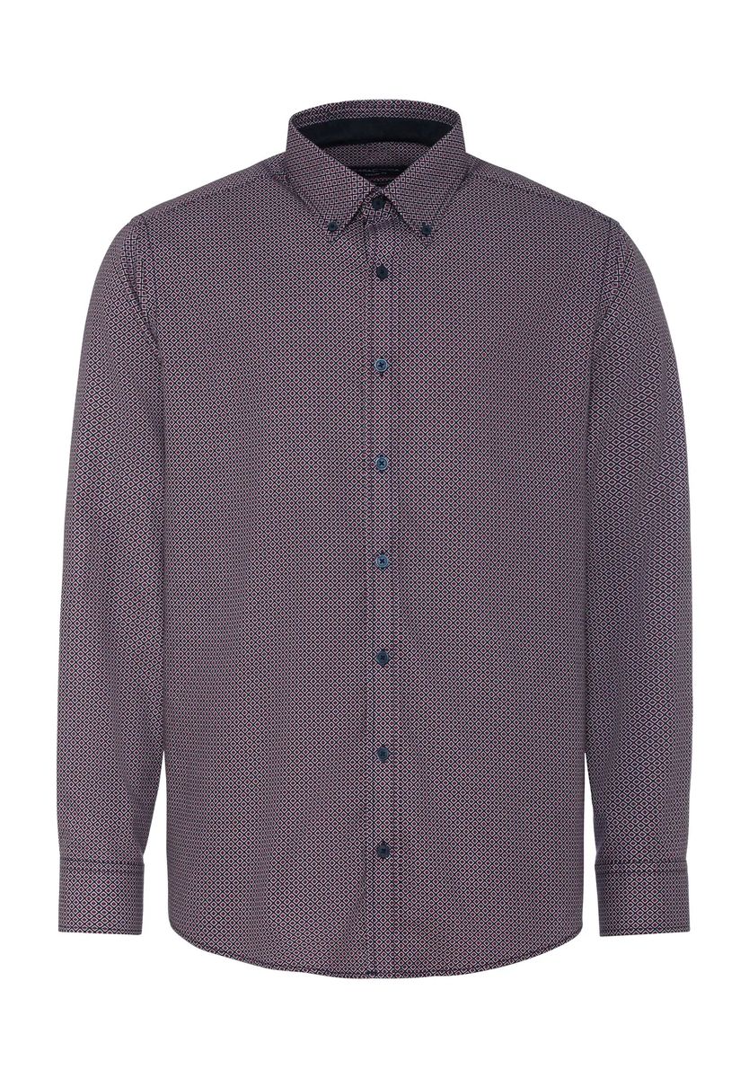 Button-Down-Hemd mit geometrischem Muster