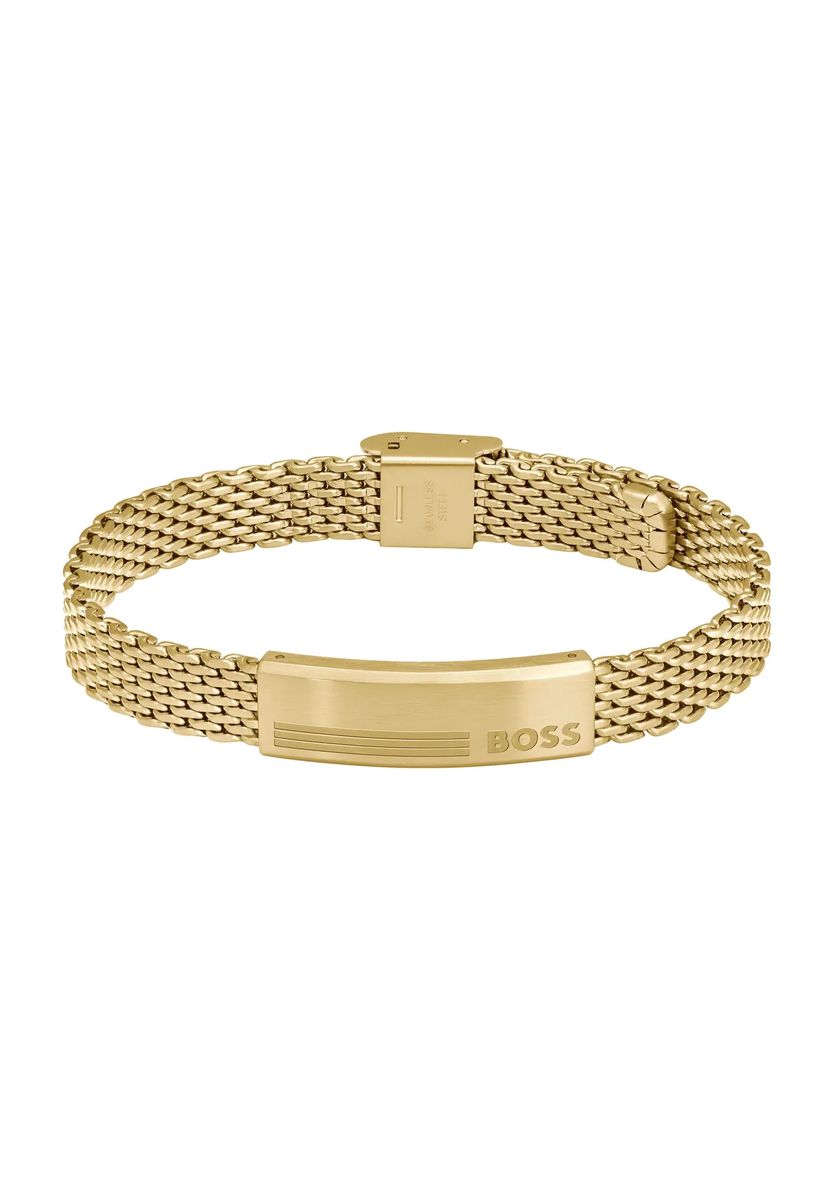 Milanaise-Mesh-Armband mit Logo-Plakette