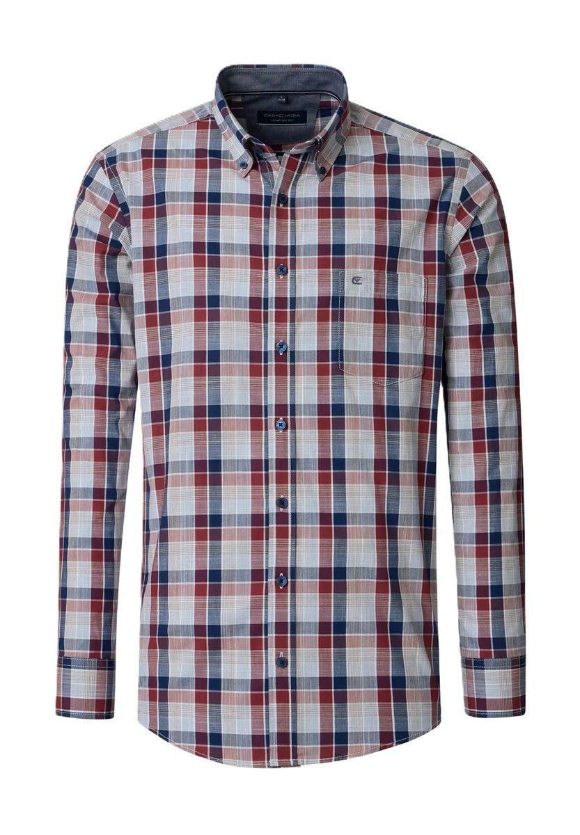 Kariertes Button-Down-Freizeithemd