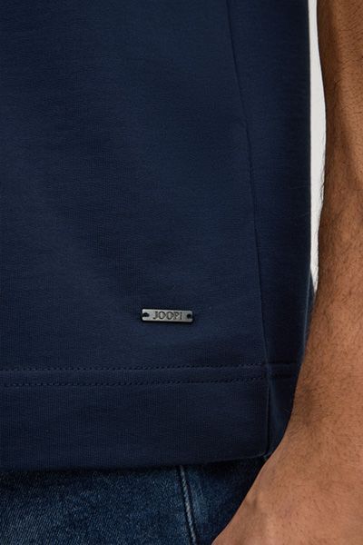 JOOP! Achilleas marineblaues Basic T-Shirt Rundhalsausschnitt