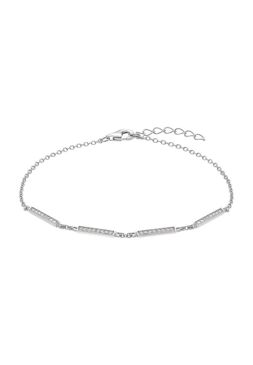 Zartes Silberarmband mit Stäbchenanhängern