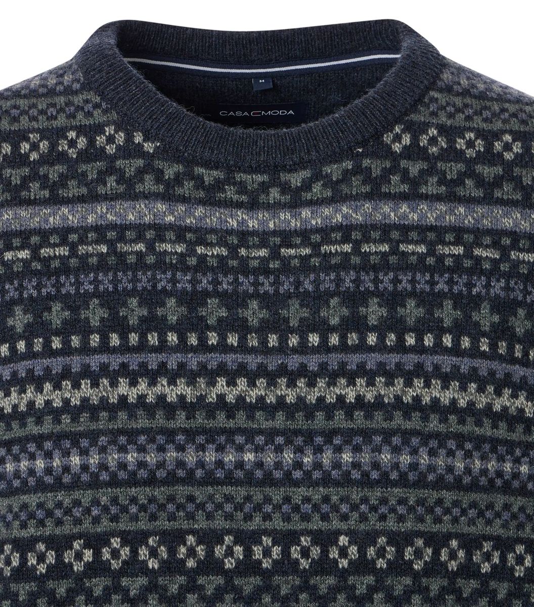 Fair-Isle-Pullover mit Rundhalsausschnitt