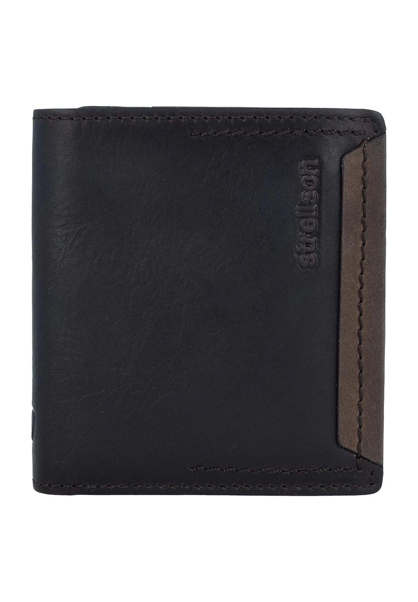 Vertikale Bifold-Geldbörse aus Echtleder