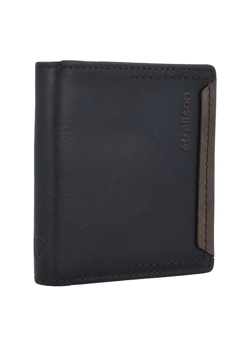 Vertikale Bifold-Geldbörse aus Echtleder