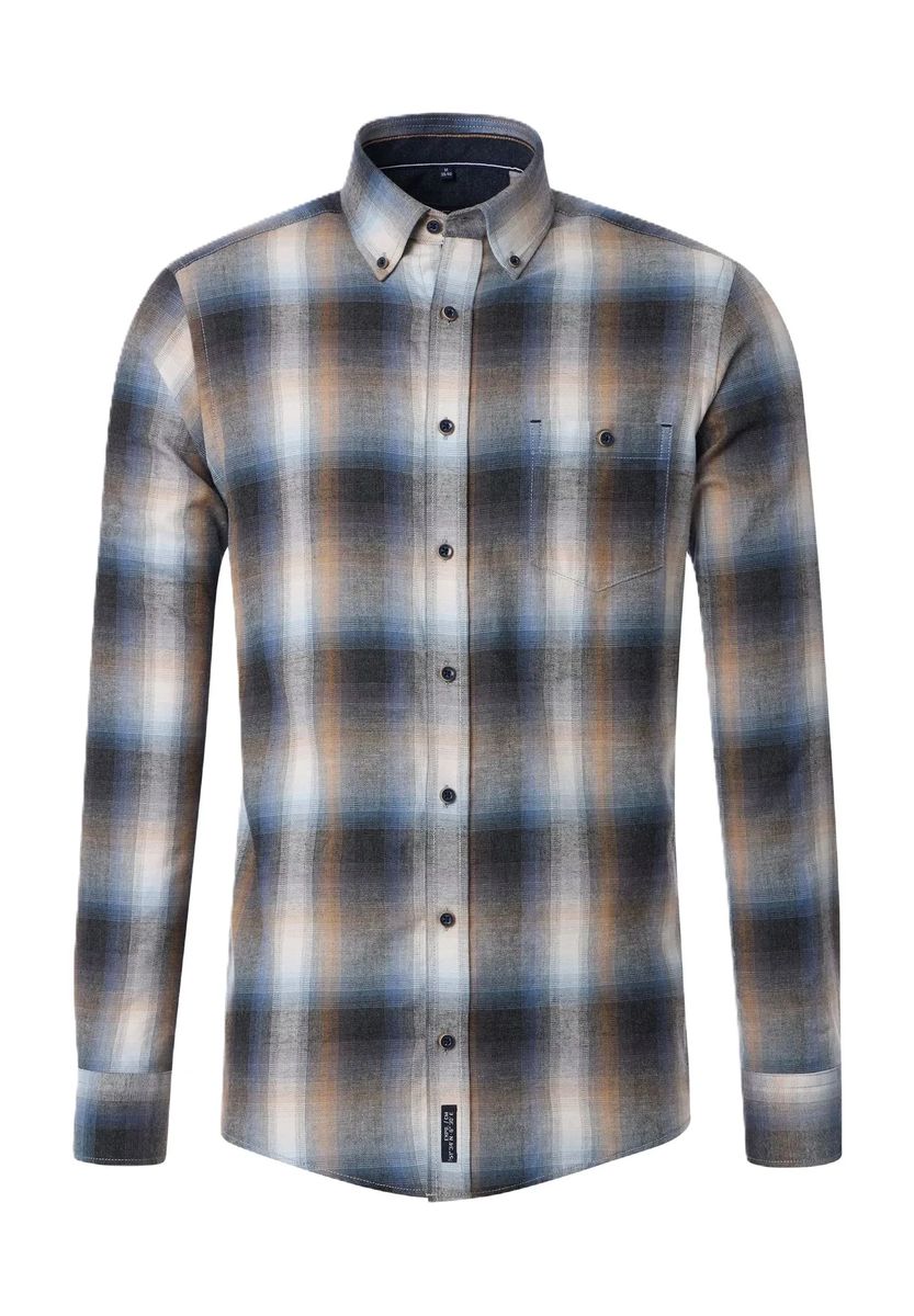 Freizeit-Karohemd mit Button-Down-Kragen
