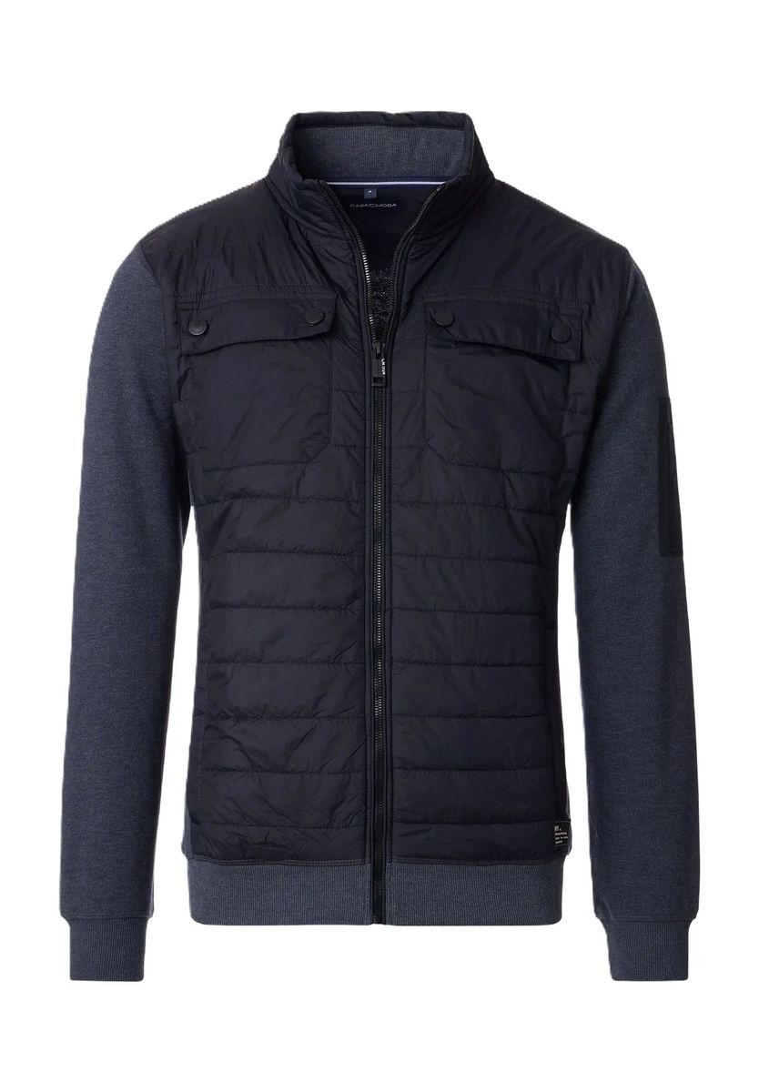 Hybride Steppjacke mit Reißverschluss