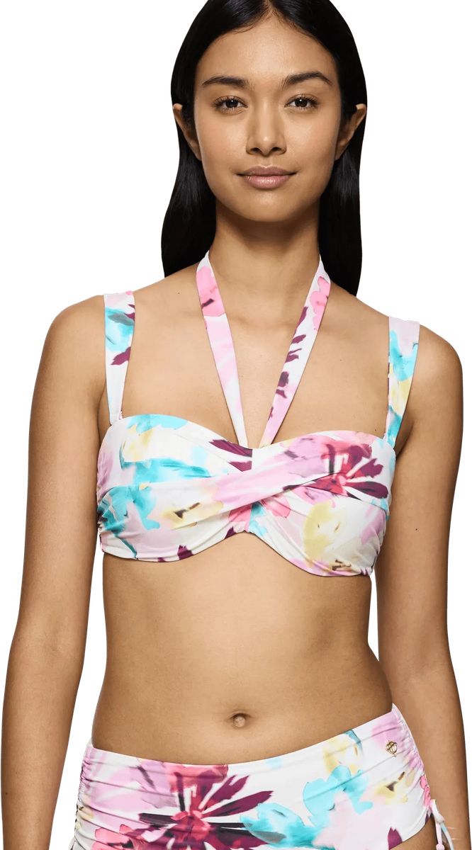 Multifunktionales Bikinioberteil mit Blumenmuster