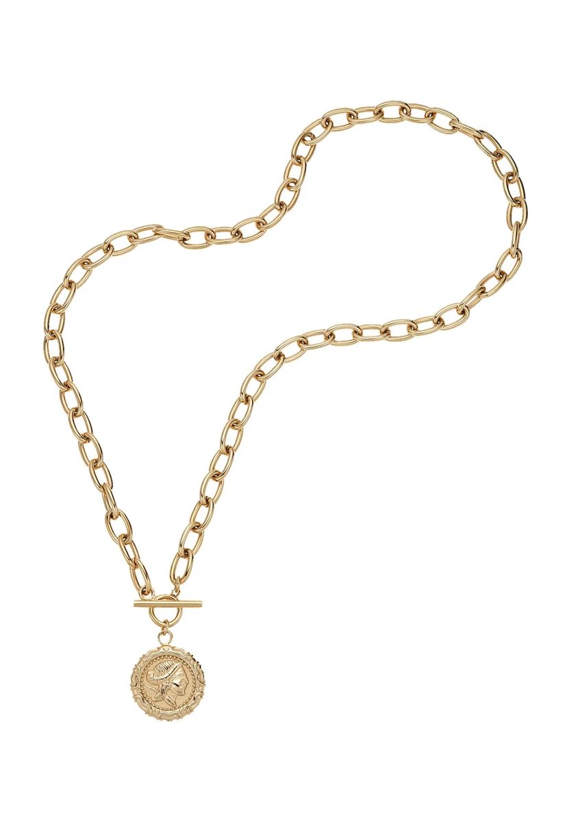 Gliederkette mit griechischem Münzanhänger