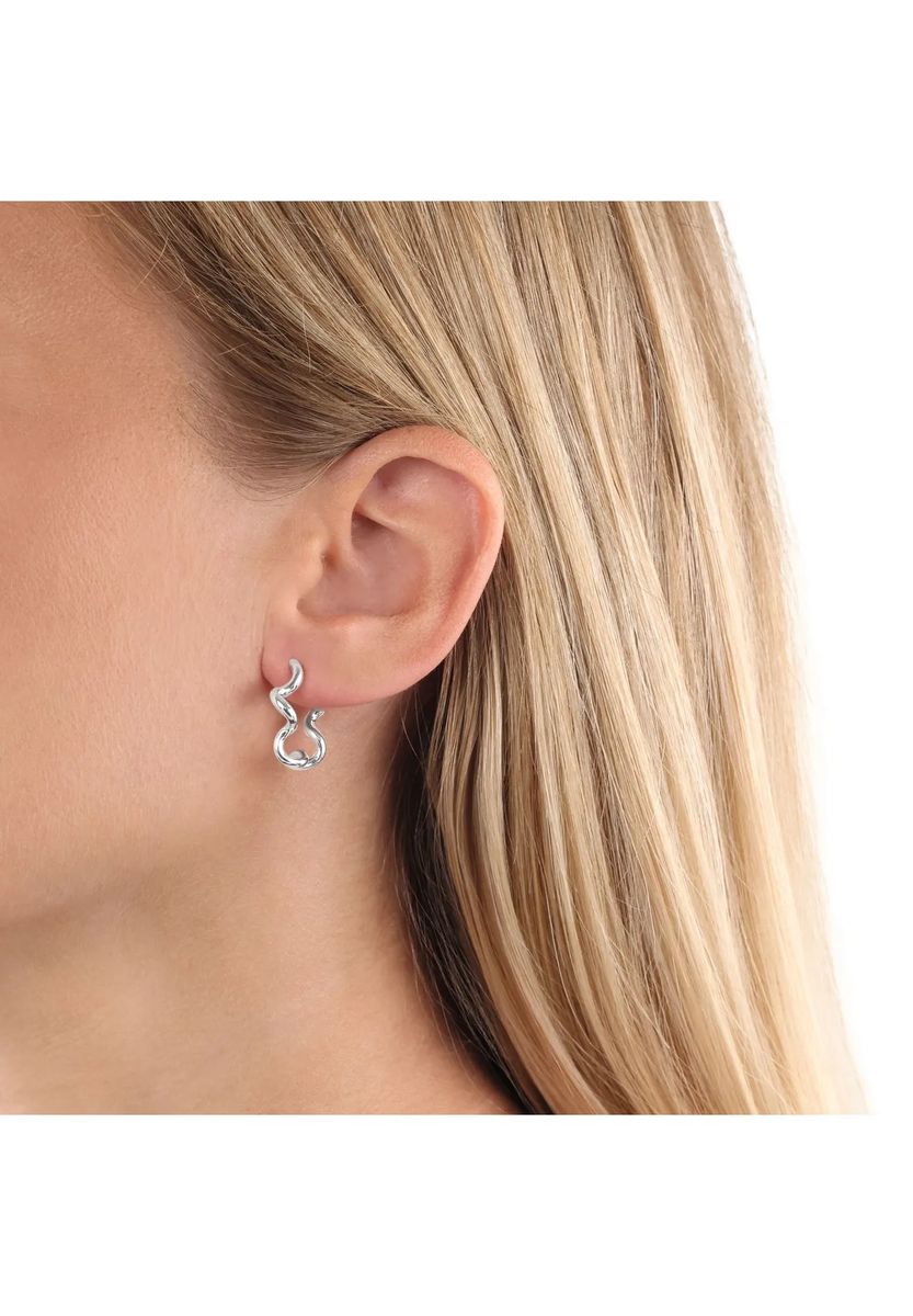 Spiralförmige Creolen aus Sterling Silber
