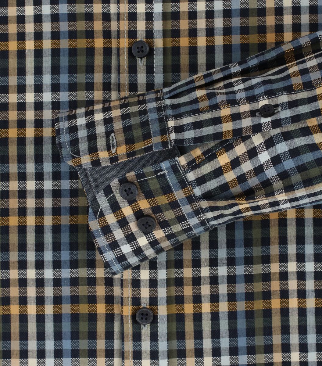 Kariertes Freizeithemd mit Button-Down-Kragen