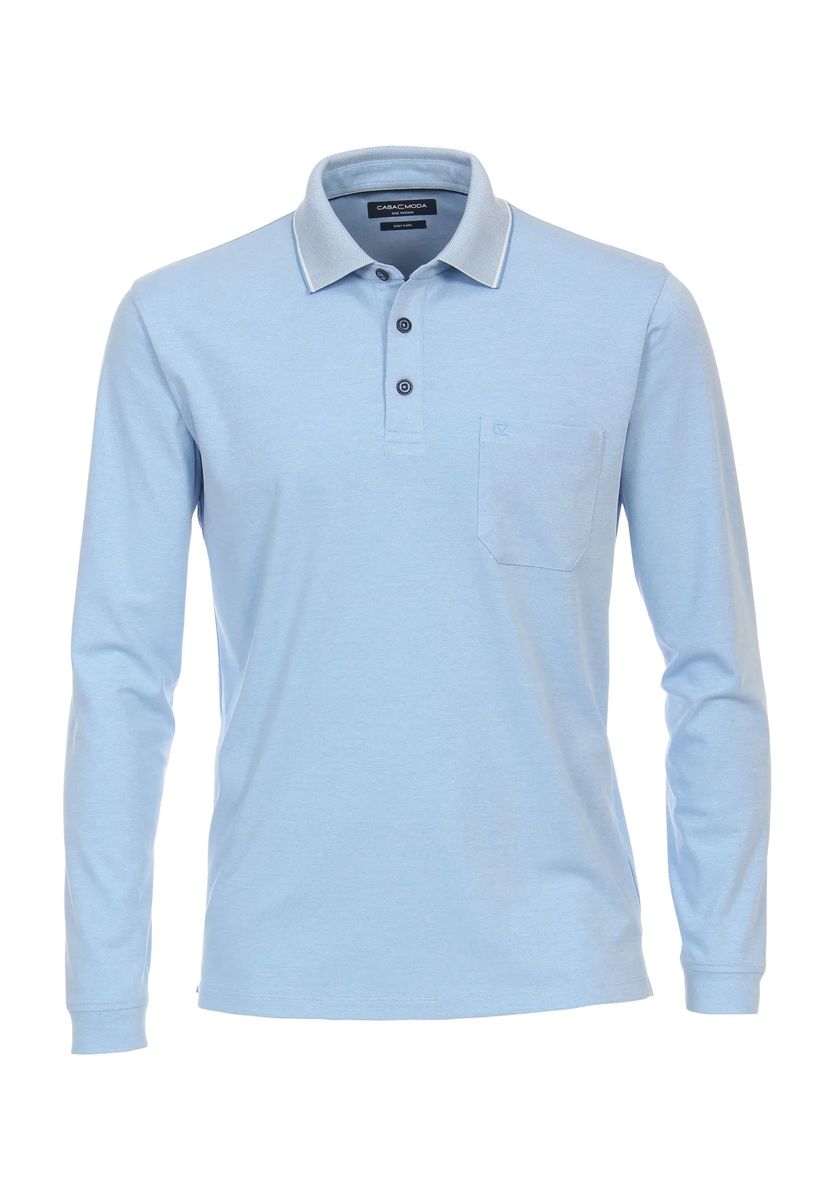 Langarm-Poloshirt mit Brusttasche