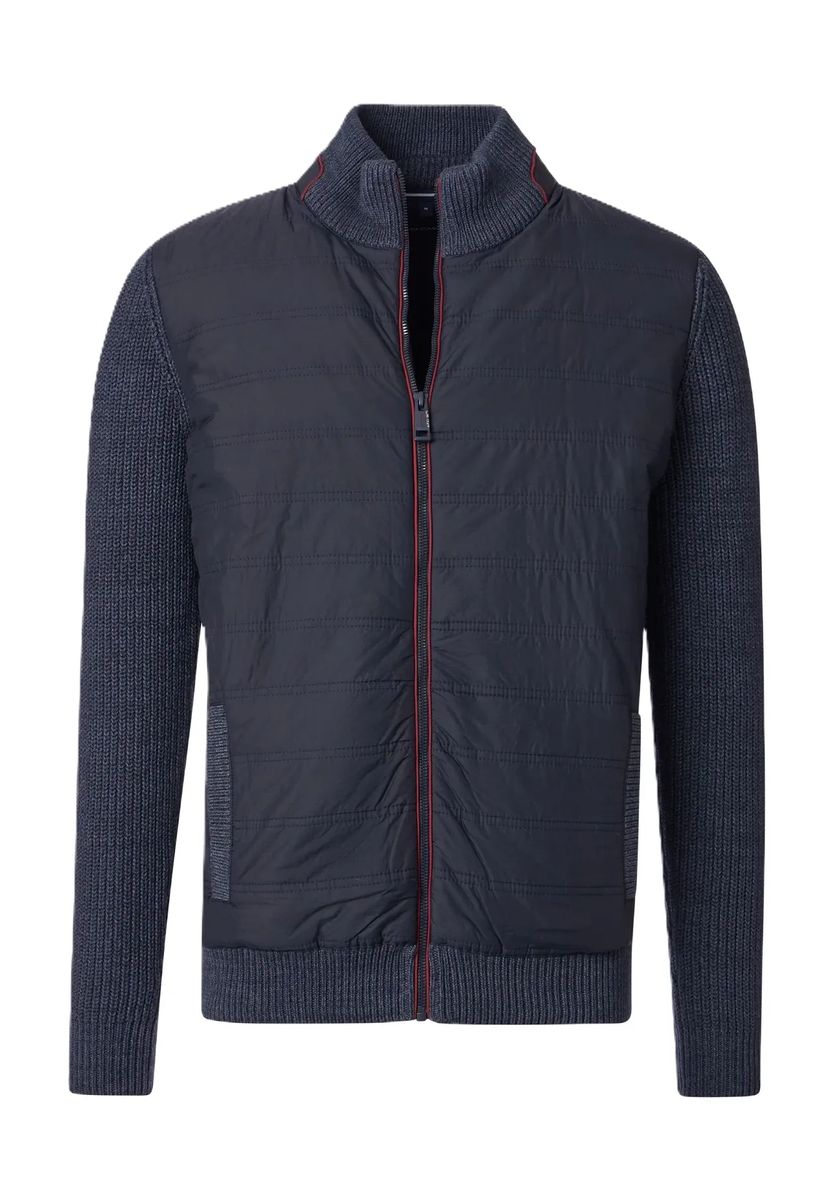 Hybrid-Strickjacke mit Stepp-Front