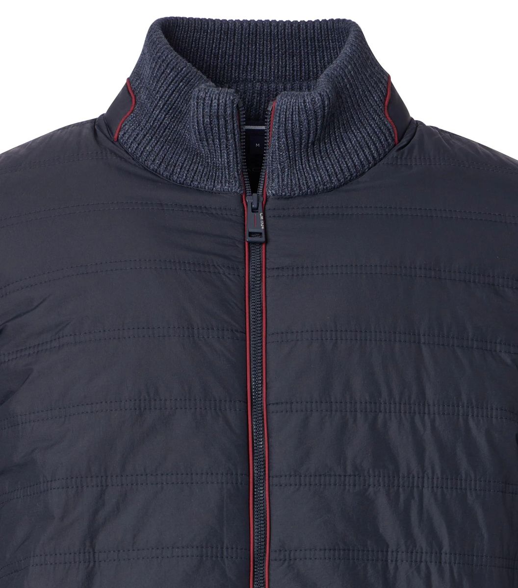 Hybrid-Strickjacke mit Stepp-Front
