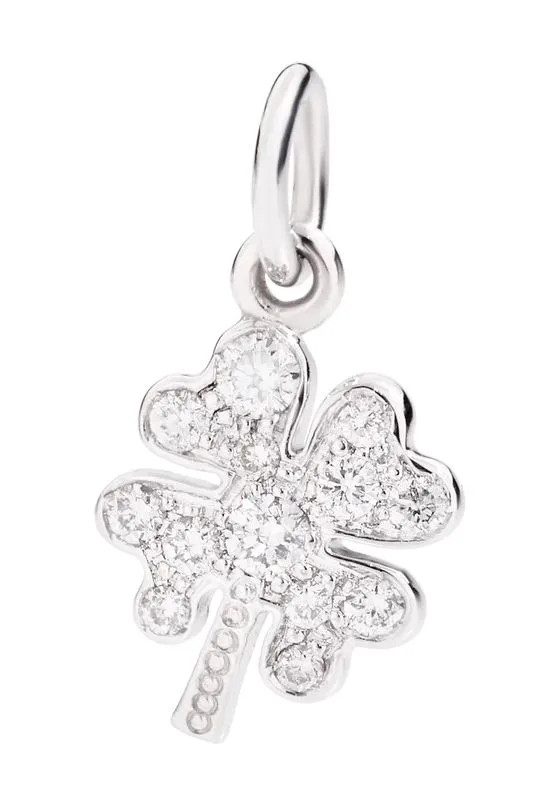 Kleeblatt-Anhänger mit Diamanten