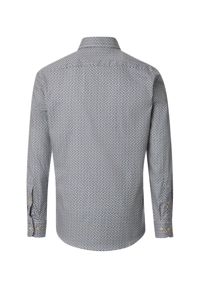 Baumwollhemd mit geometrischem Mikroprint