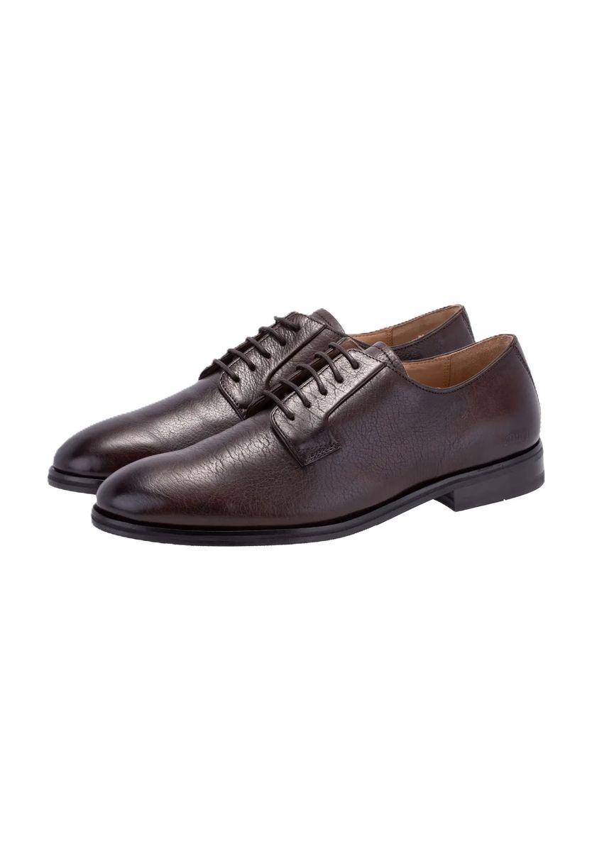 Klassische Derbys aus genarbtem Leder