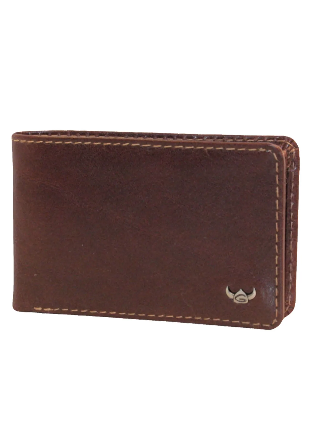 Klassische braune Leder-Brieftasche