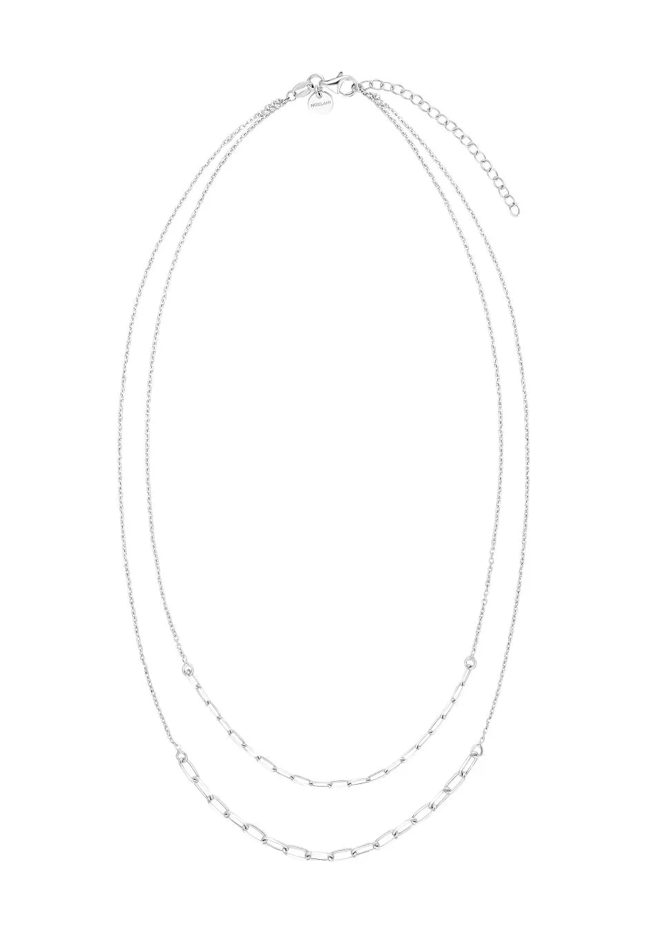 Zweireihige Halskette aus Sterlingsilber