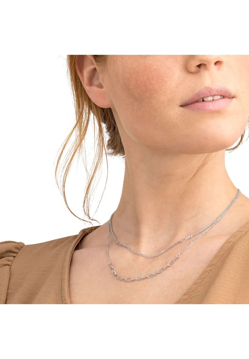 Zweireihige Halskette aus Sterlingsilber