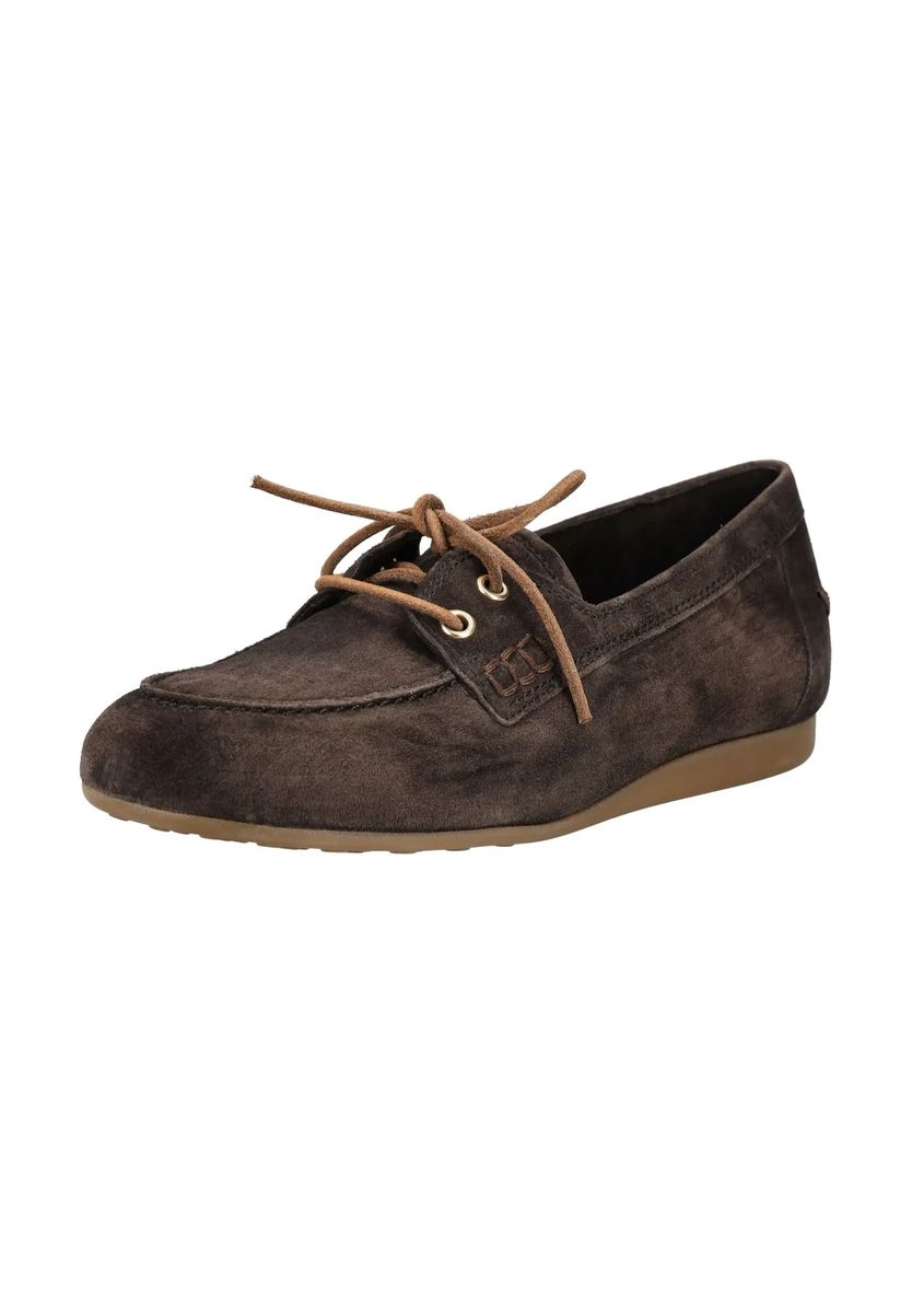 Klassische Schnür-Loafer aus Veloursleder