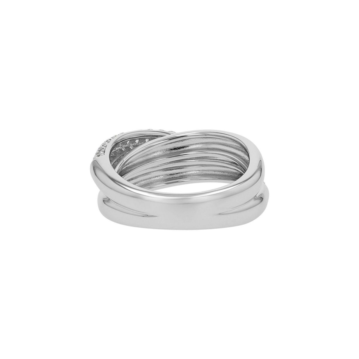 Ineinander Verschlungener Zirkonia Pave Ring