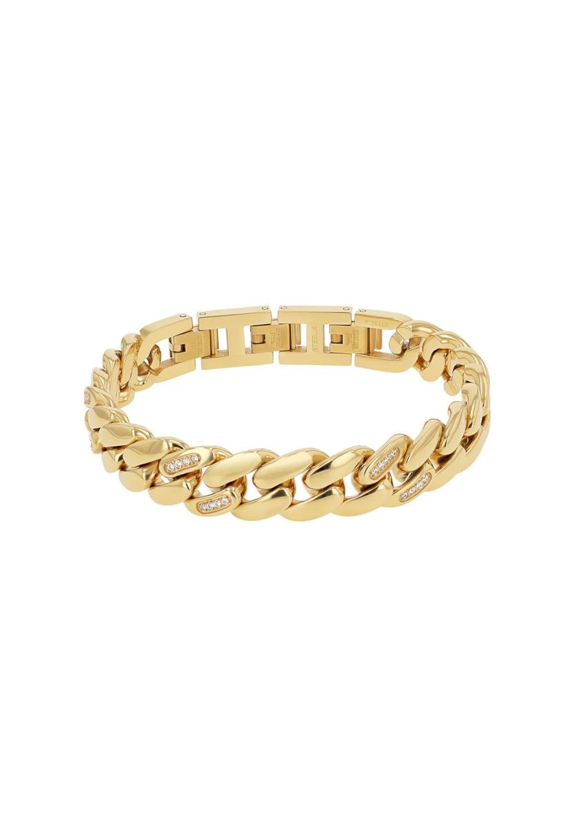 Elegantes Panzerarmband mit Zirkonia-Besatz