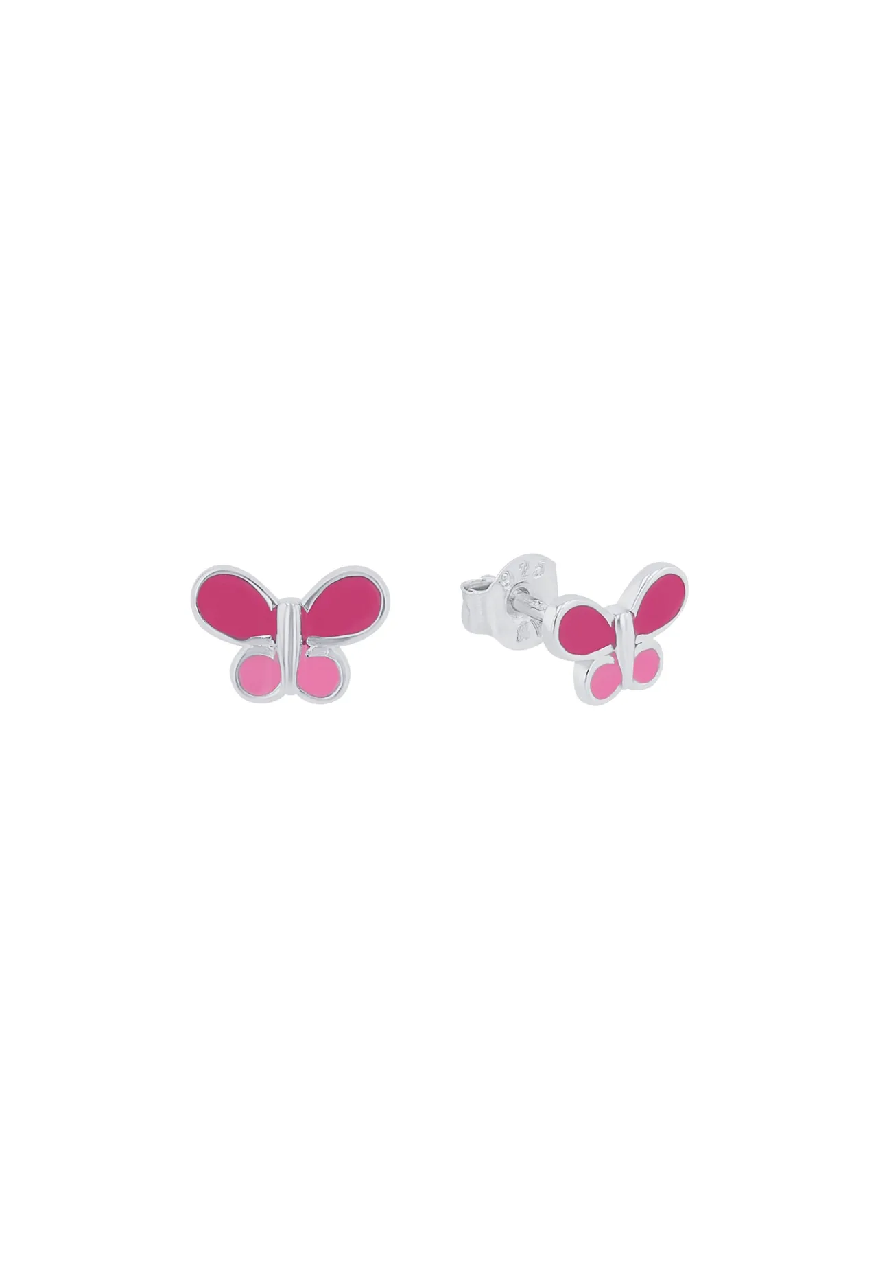 Emaille-Ohrstecker mit Schmetterling-Motiv
