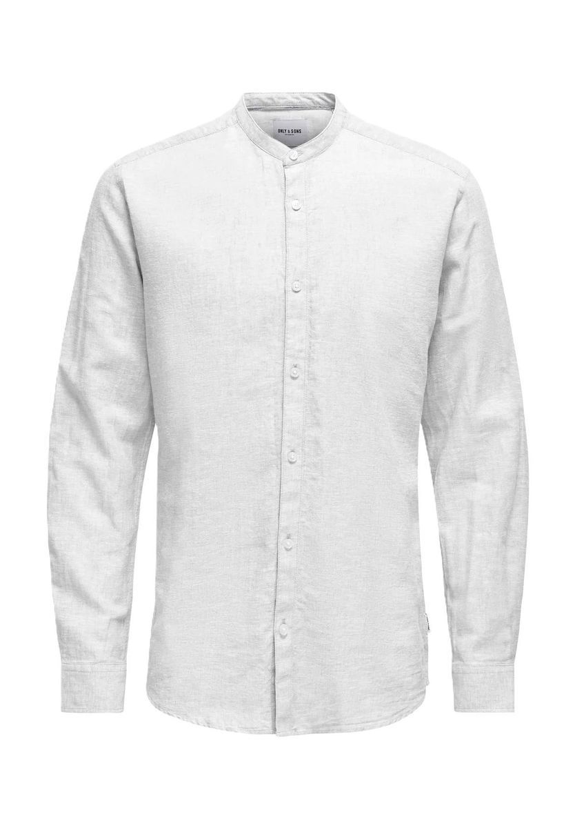 Herren Slim Fit Hemd mit Stehkragen