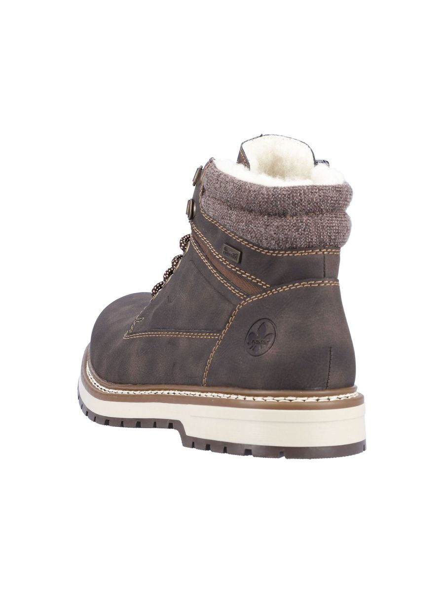 Gefütterte Winterstiefeletten mit Strickkragen