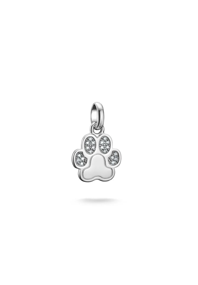 Funkelnder Zirkonia Pfoten Charm-Anhänger