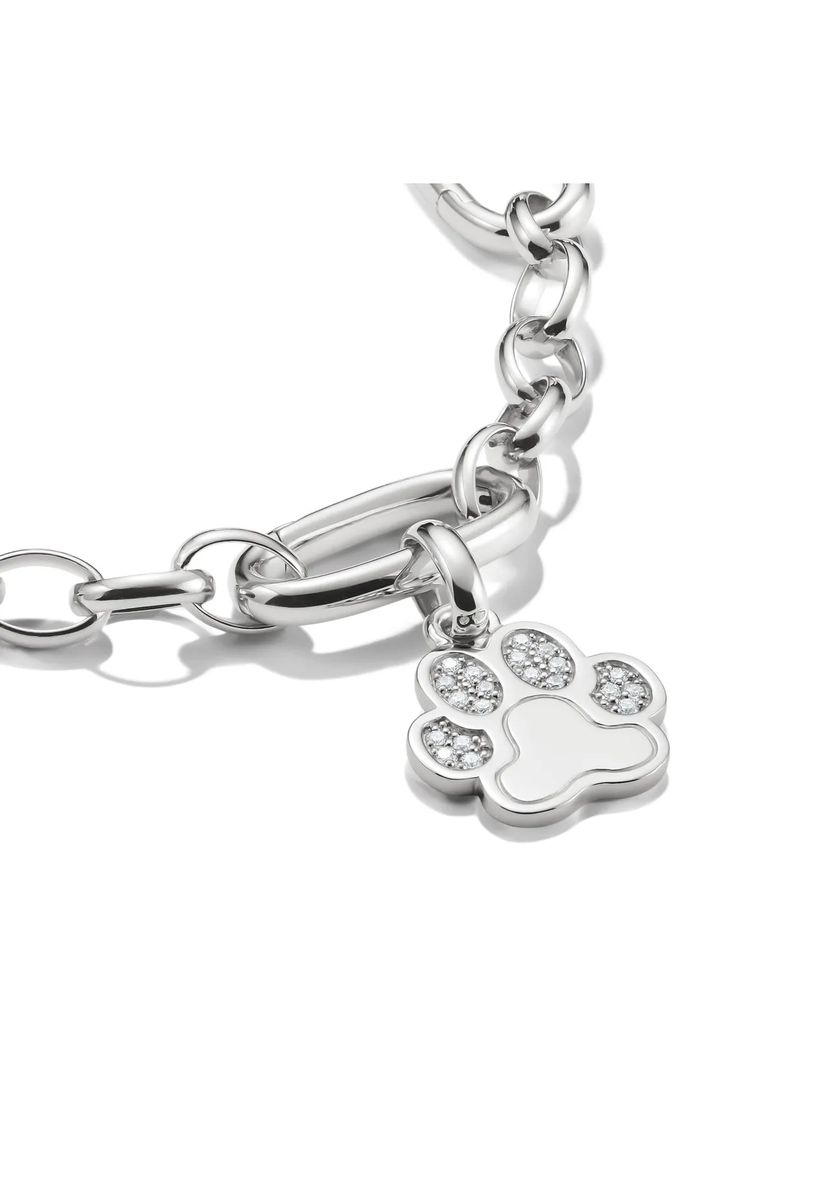 Funkelnder Zirkonia Pfoten Charm-Anhänger