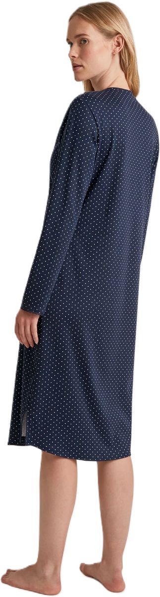 Langarm-Nachthemd mit Polka-Dots