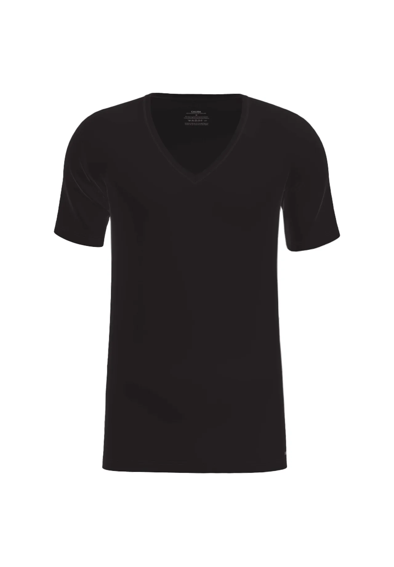 Klassisches V-Ausschnitt Baumwoll-Shirt