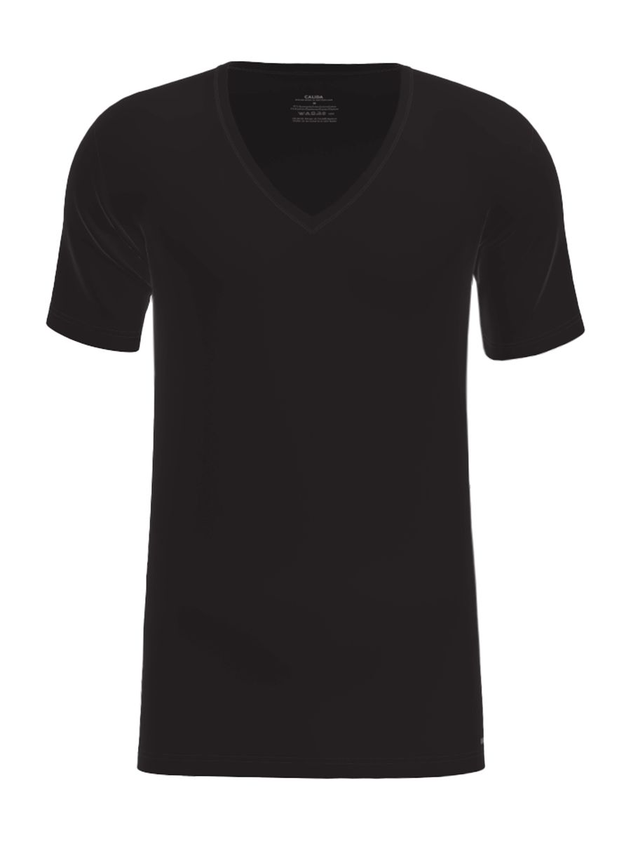 Klassisches V-Ausschnitt Baumwoll-Shirt