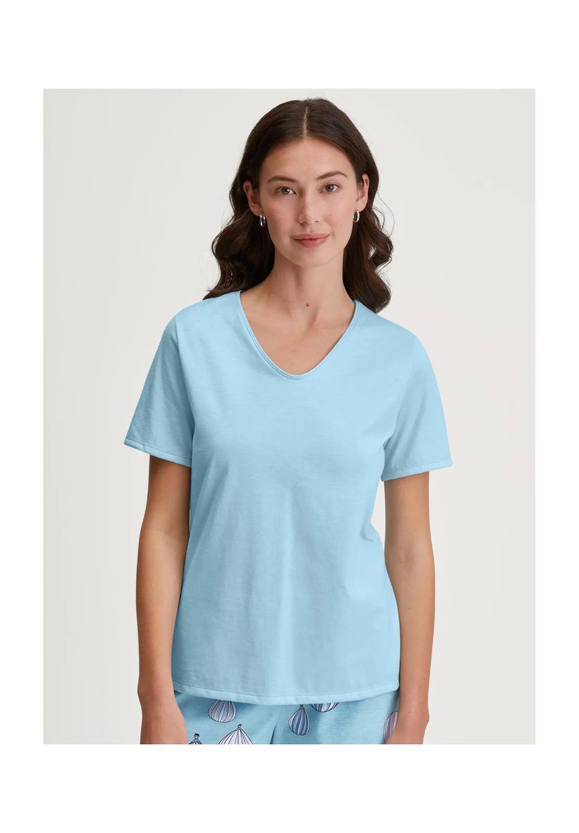 Klassisches V-Neck Bio-Baumwolloberteil