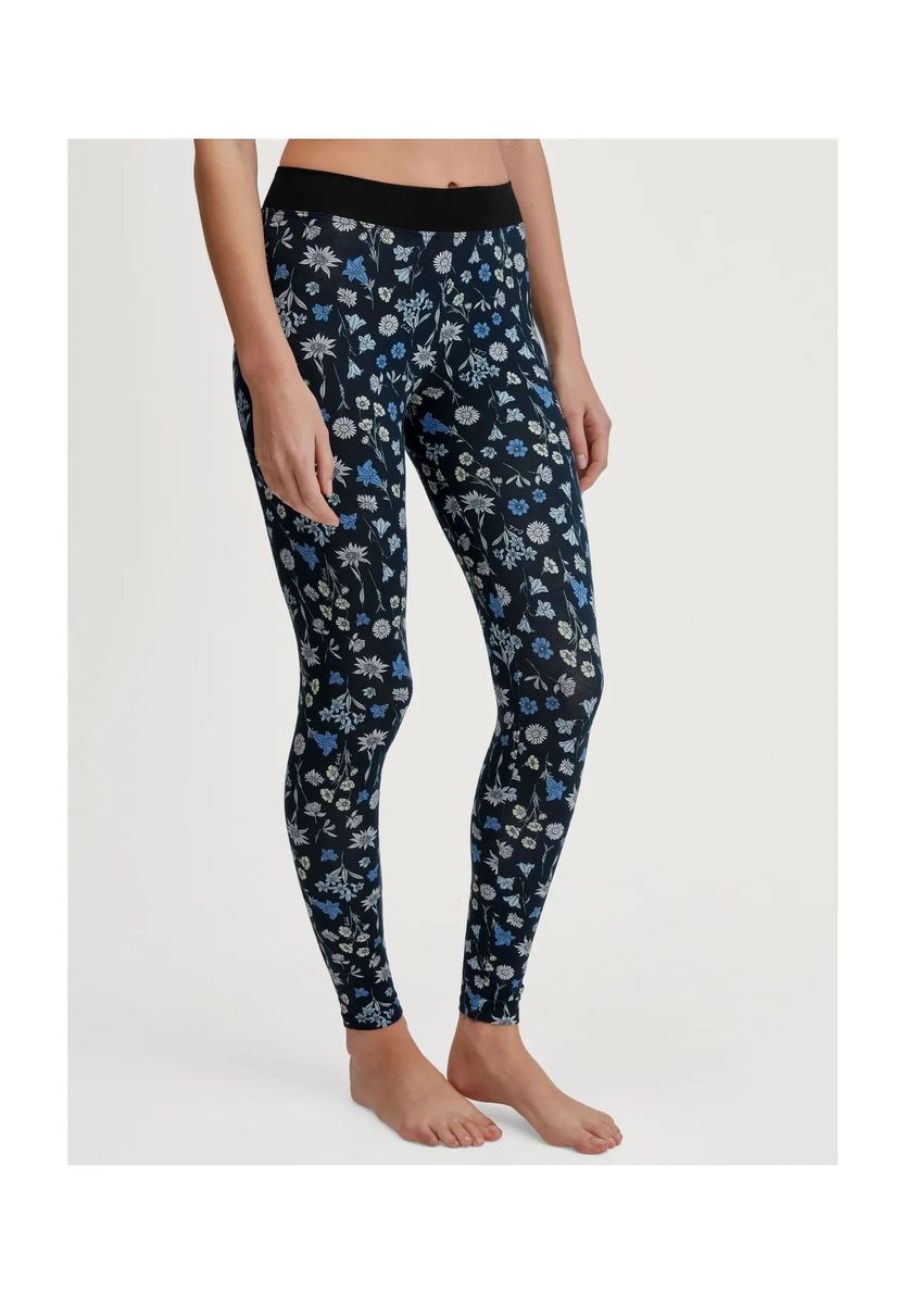 Baumwoll-Leggings mit grafischem Blumenmuster